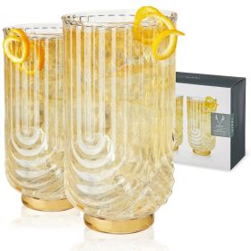 Deco Gatsby Crystal Highball Glasses ViskiÂ®