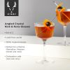 Angled Crystal Nick & Nora Glasses by ViskiÂ®