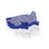 U Ice of Aâ„¢ Ice Blue Silicone Cube Tray by TrueZoo