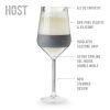 Wine FREEZE Stemmed in Gray (set of 2)  by HOSTÂ®