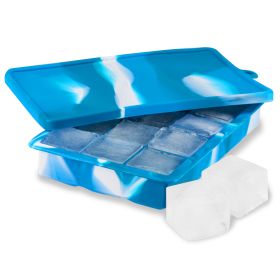 1.25 inch Ice Cube Tray with Lid in Blue Marble by HOSTÂ®