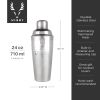 Irving Hammered Cocktail Shaker In Stainless Steel ViskiÂ®