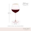 Rose Crystal Red Wine Glass Set by TwineÂ®