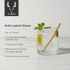 Belmont Stainless Steel Lowball Straws in Gold ViskiÂ®