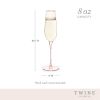Rose Crystal Champagne Flute Set by TwineÂ®