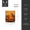 Admiral Cut Crystal Rocks Glasses in Amber ViskiÂ®