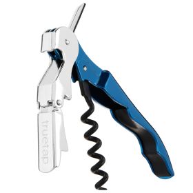 Truetapâ„¢: Double-Hinged Waiter's Corkscrew in Metallic Blue