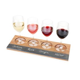 Acacia Wood Wine Flight Board by TwineÂ®