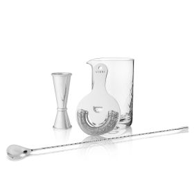 4-Piece Stainless Steel Mixologist Barware Set by ViskiÂ®