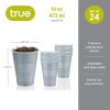 16 oz Silver Party Cups 24 pack by True