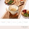 Beige & Wood Cast Iron Fondue Set by Twine Livingâ„¢
