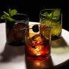 Admiral Cut Crystal Rocks Glasses in Amber ViskiÂ®