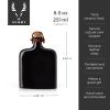 Irving Nautilus Ceramic Flask in Black ViskiÂ®