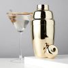 Belmont Heavyweight Cocktail Shaker in Gold ViskiÂ®