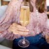 Rose Crystal Champagne Flute Set by TwineÂ®
