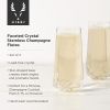 Seneca Crystal Faceted Stemless Flute Glasses ViskiÂ®