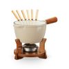 Beige & Wood Cast Iron Fondue Set by Twine Livingâ„¢