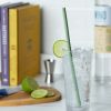 Silicone Straws, Set of 6 with Cleaning Brush by True