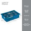 2 inch Ice Cube Tray with Lid in Blue Marble by HOSTÂ®