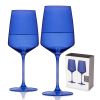 Reserve Nouveau Crystal Wine Glasses in Cobalt ViskiÂ®