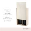2-Bottle Paulownia Wood Wine Box by TwineÂ®