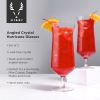 Angled Crystal Hurricane Glasses by ViskiÂ®