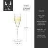 Angled Crystal Prosecco Glasses by ViskiÂ®