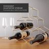 Belmont Geo 6-Bottle Counter Top Wine Rack in Gold ViskiÂ®