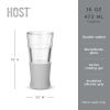 Glass FREEZEâ„¢ Beer Glass in Gray (set of two) by HOSTÂ®