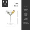 Seneca Faceted Crystal Martini Glasses ViskiÂ®