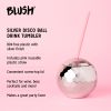 Silver Disco Ball Drink Tumbler BlushÂ®