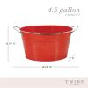 Big Red Galvanized Metal Tub by TwineÂ®