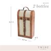 2-Bottle Vintage Trunk Wine Box by TwineÂ®