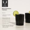 Stoneware DOF Tumblers in Black ViskiÂ®