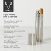 Cigar Holder with 2 oz Flask in Silver ViskiÂ®