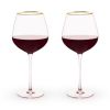Rose Crystal Red Wine Glass Set by TwineÂ®