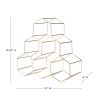 Belmont Geo 6-Bottle Counter Top Wine Rack in Gold ViskiÂ®