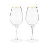 Gilded Stemmed Wine Glass Set by Twine Livingâ„¢