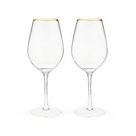 Gilded Stemmed Wine Glass Set by Twine Livingâ„¢