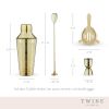 Gold Hammered Barware Set by Twine