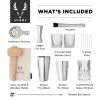 17-Piece Stainless Steel Barware Set in Silver ViskiÂ®