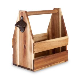 Acacia Wood Beer Caddy by Foster & Ryeâ„¢