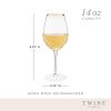 Gilded Stemmed Wine Glass Set by Twine Livingâ„¢
