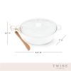 Ceramic Brie Baker & Acacia Wood Spreader Set by TwineÂ®