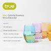 Color Stemless Wine Glass set of 4 by True