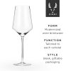 3-Piece Raye Crystal Angled Bordeaux Glass and Decanter Set