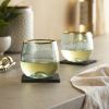 Aqua Bubble Stemless Wine Glass Set by TwineÂ®
