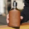 Admiral Parker Leather-Wrapped Glass Flask ViskiÂ®