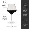 Reserve Inez Crystal Burgundy Glasses ViskiÂ®