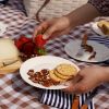 Tahoe Cream Picnic Basket for Four by Twine LivingÂ®